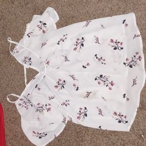 White shirt with flowers